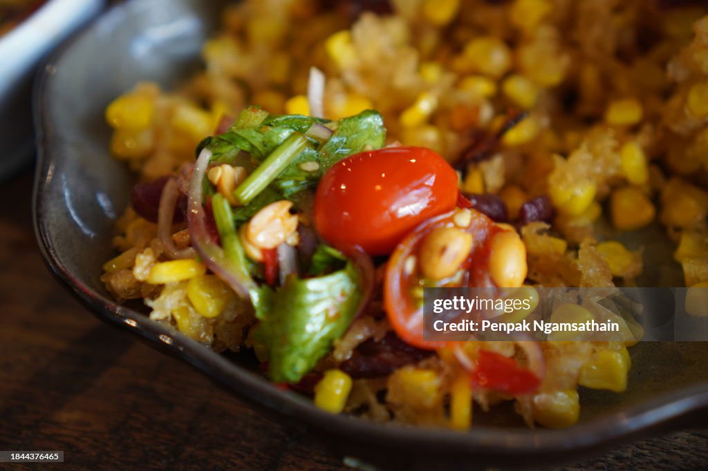 Fried corn salad