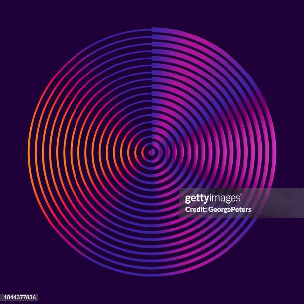 concentric circles abstract background - sonar stock illustrations