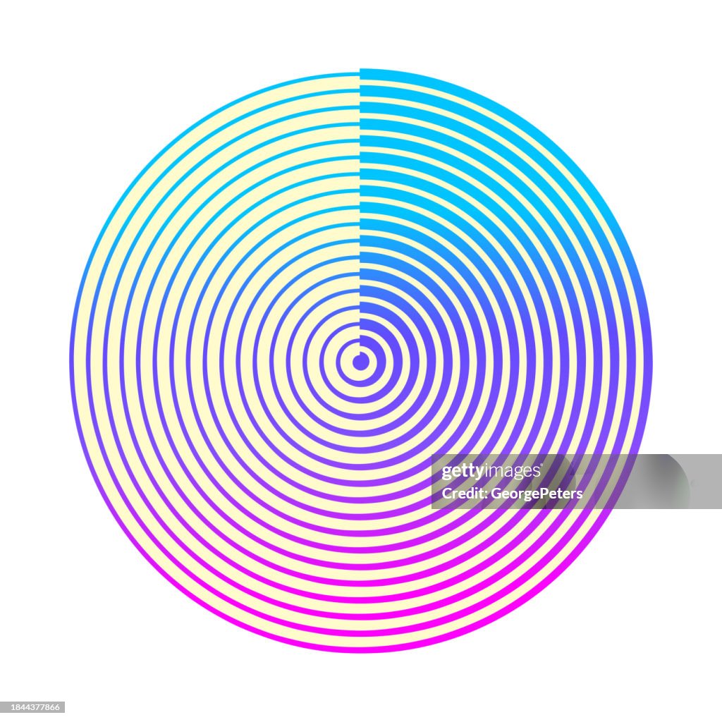 Concentric circles abstract background