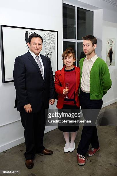 Cesar Garica, Samara Golden and John Seal attend The Mistake Room's Benefit Auction on October 13, 2013 in Los Angeles, California.