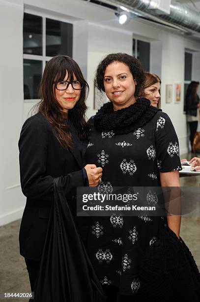 Amanda Ross-Ho and Sherin Guirguis attend The Mistake Room's Benefit Auction on October 13, 2013 in Los Angeles, California.