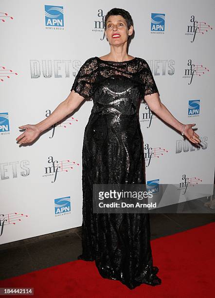 Deborah Conway poses at the 4th Annual Duets Gala concert at the Capitol Theatre on October 14, 2013 in Sydney, Australia.