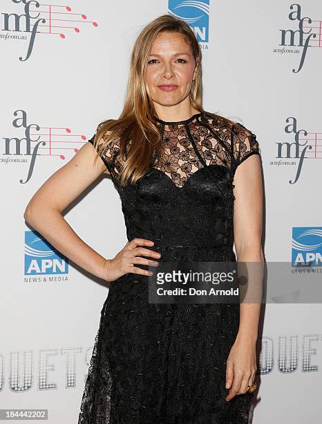 Justine Clarke poses at the 4th Annual Duets Gala concert at the Capitol Theatre on October 14, 2013 in Sydney, Australia.