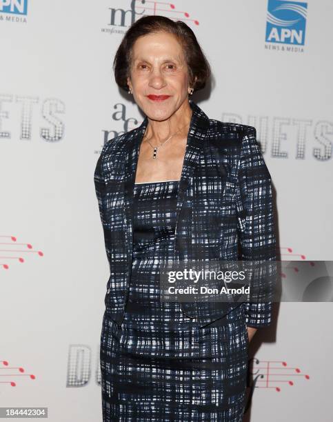 Professor Marie Bashir poses at the 4th Annual Duets Gala concert at the Capitol Theatre on October 14, 2013 in Sydney, Australia.