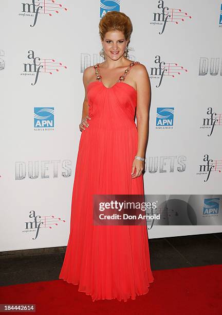 Mirusia poses at the 4th Annual Duets Gala concert at the Capitol Theatre on October 14, 2013 in Sydney, Australia.