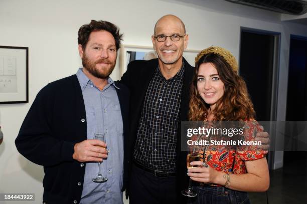 Aaron Ferenc, Charles Mostov and Rachel Boers attend The Mistake Room's Benefit Auction on October 13, 2013 in Los Angeles, California.