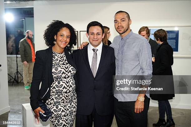 Aryn Drakelee-Williams, Cesar Garica and Jesse Williams attend The Mistake Room's Benefit Auction on October 13, 2013 in Los Angeles, California.