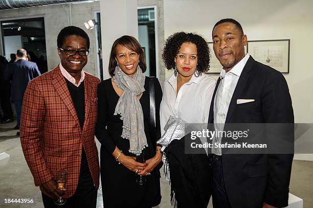 Dee Kerrison, Gianna Kerrison, Jessica Plair Sirmans and Franklin Sirmans attend The Mistake Room's Benefit Auction on October 13, 2013 in Los...