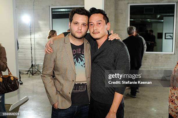 Derek Delgaudio and Glenn Kaino attend The Mistake Room's Benefit Auction on October 13, 2013 in Los Angeles, California.