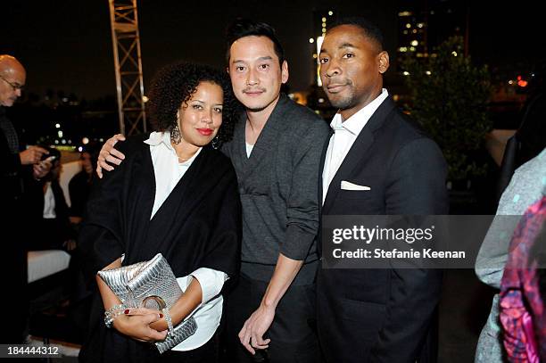Jessica Plair Sirmans, Glenn Kaino and Franklin Sirmans attend The Mistake Room's Benefit Auction on October 13, 2013 in Los Angeles, California.