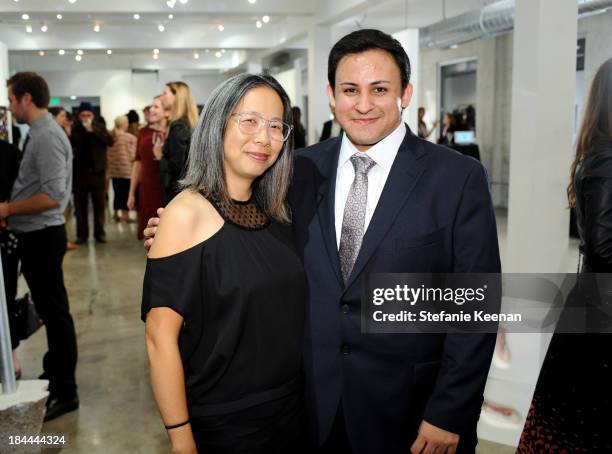 Kris Kuramitsu and Cesar Garcia attend The Mistake Room's Benefit Auction on October 13, 2013 in Los Angeles, California.