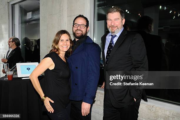 Kerry Tribe, Mungo Thomson and Richard Massey attend The Mistake Room's Benefit Auction on October 13, 2013 in Los Angeles, California.