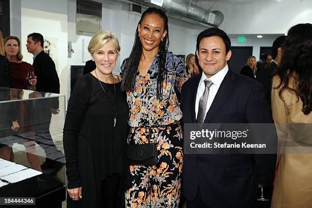 Iris Marden, Joy Simmions and Cesar Garcia attend The Mistake Room's Benefit Auction on October 13, 2013 in Los Angeles, California.