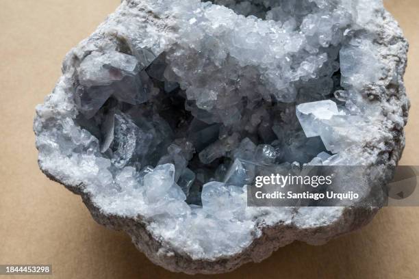 close-up of quartz geode - geode stock pictures, royalty-free photos & images