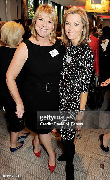 Fern Britton and Mary Nightingale attend the 58th Women of the Year lunch at the InterContinental Park Lane Hotel on October 14, 2013 in London,...