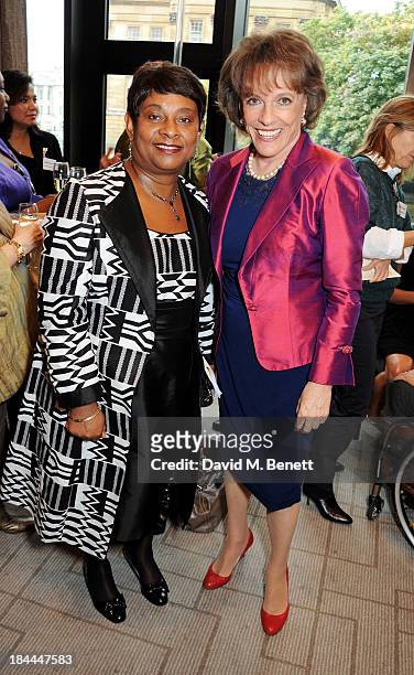 Doreen Lawrence and Esther Rantzen attend the 58th Women of the Year lunch at the InterContinental Park Lane Hotel on October 14, 2013 in London,...