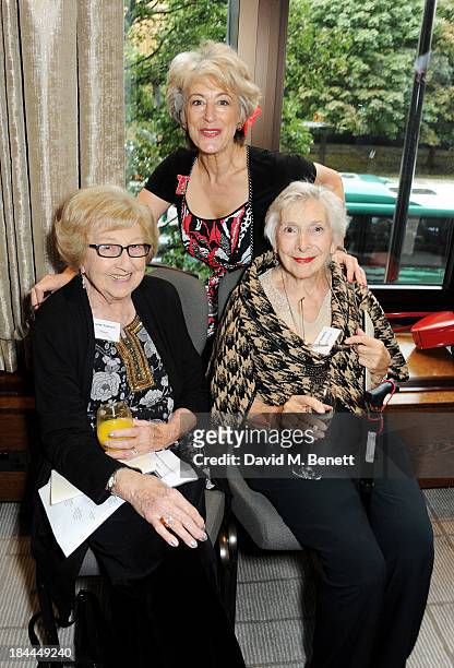June Turvey, Maureen Lipman and Eve Pearce attend the 58th Women of the Year lunch at the InterContinental Park Lane Hotel on October 14, 2013 in...