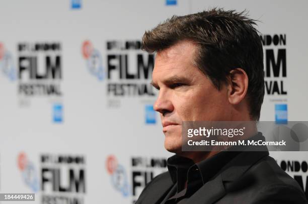 Actor Josh Brolin attends the press conference for "Labor Day" during the 57th BFI London Film Festival at The Mayfair Hotel on October 14, 2013 in...