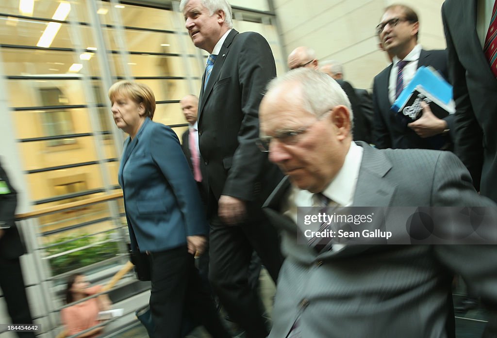 CDU And SPD Continue Negotiations Over Possible Coalition