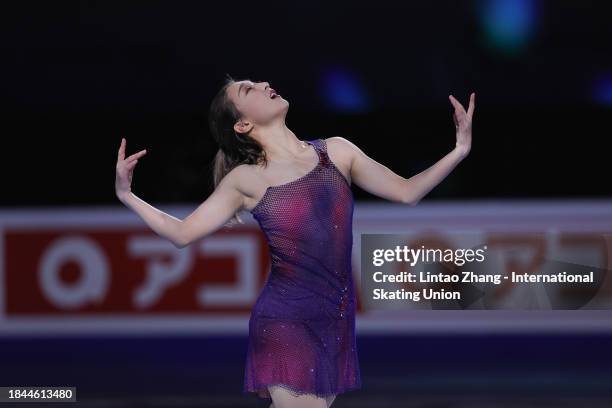 Kaori Sakamoto of Japan performs in the Gala exhibition of the ISU Grand Prix of Figure Skating Final at National Indoor Stadium on December 10, 2023...