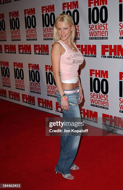 Dalene Kurtis during FHM's "100 Sexiest Women in the World" Party Co-Sponsored by Smirnoff Vodka at Raleigh Studios in Hollywood, California, United...