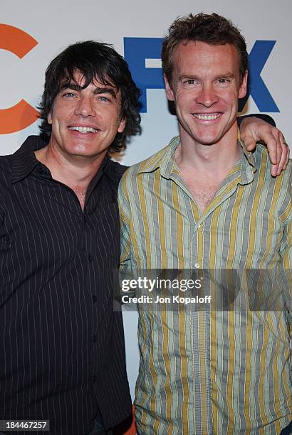 Peter Gallagher and Tate Donovan during "The O.C." Season Finale Party at Falcon in Hollywood, California, United States.