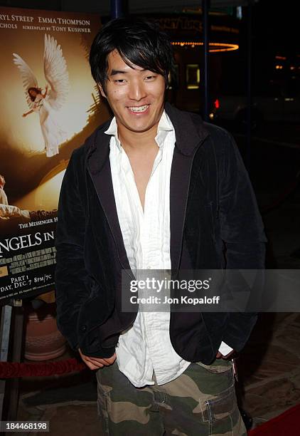 Leonardo Nam during Los Angeles Premiere of HBO Films' "Angels In America" at Mann's Village Theatre in Westwood, California, United States.