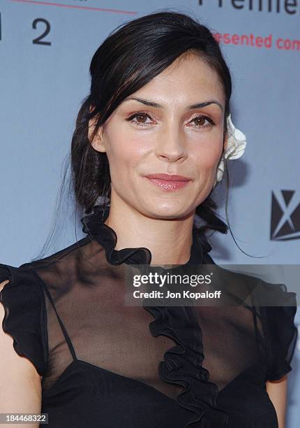 Famke Janssen during "Nip/Tuck" Season 2 Premiere - Arrivals at Paramount Pictures Theatre in Los Angeles, California, United States.