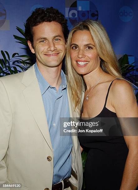 Kirk Cameron and Chelsea Noble during 2004 ABC All Star Party at C2 CafZ in Century City, California, United States.
