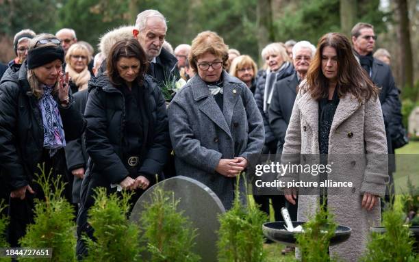 December 2023, Saxony, Chemnitz: Katarina Witt , two-time Olympic champion in figure skating, takes part in the funeral service for former figure...