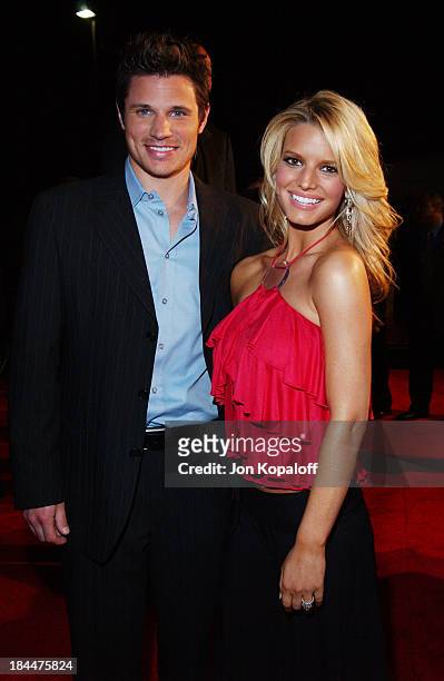 Nick Lachey and Jessica Simpson arriving at the Official Tip-Off to NBA All-Star 2004 Entertainment, American Express Celebrates the Rewarding Life...
