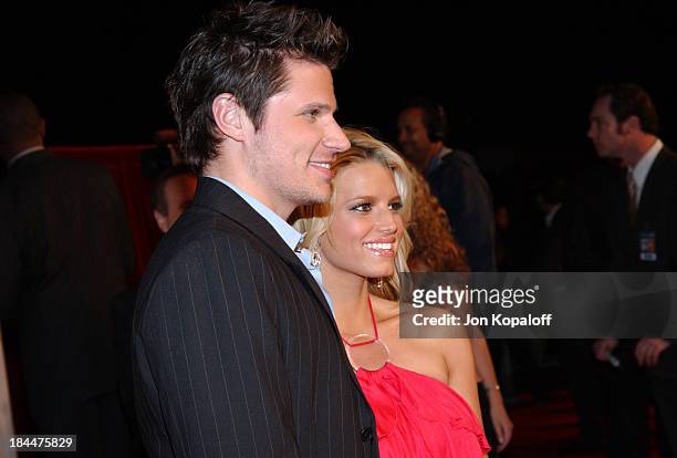Nick Lachey and Jessica Simpson arriving at the Official Tip-Off to NBA All-Star 2004 Entertainment, American Express Celebrates the Rewarding Life...