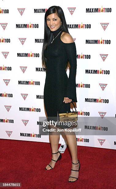 Kelly Hu during Maxim Hot 100 Party - Arrivals at Yamashiro in Hollywood, California, United States.