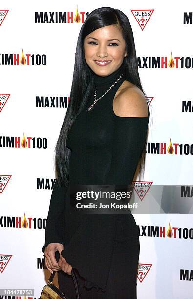 Kelly Hu during Maxim Hot 100 Party - Arrivals at Yamashiro in Hollywood, California, United States.