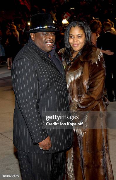 Cedric the Entertainer and wife Lorna Wells during 2004 Vanity Fair Oscar Party at Mortons in Beverly Hills, California, United States.