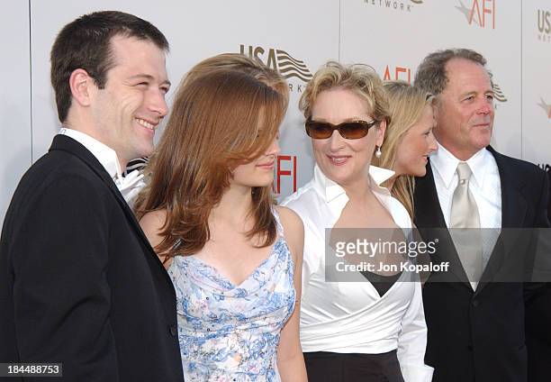 Meryl Streep and family during The 32nd AFI Life Achievement Award Honors Meryl Streep at Kodak Theatre in Hollywood, California, United States.