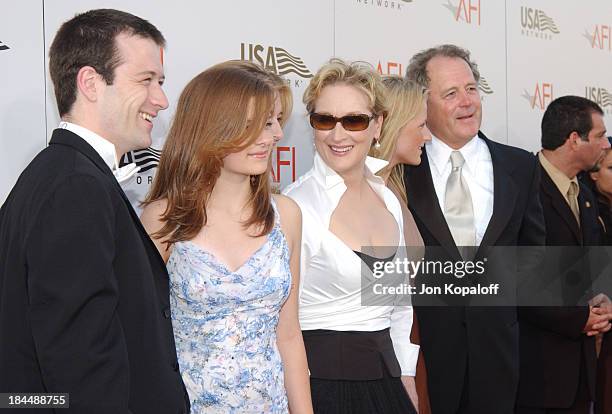 Meryl Streep and family during The 32nd AFI Life Achievement Award Honors Meryl Streep at Kodak Theatre in Hollywood, California, United States.