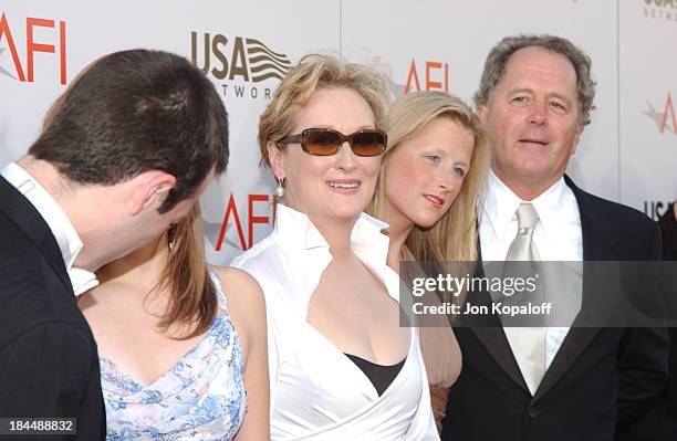 Meryl Streep and family during The 32nd AFI Life Achievement Award Honors Meryl Streep at Kodak Theatre in Hollywood, California, United States.