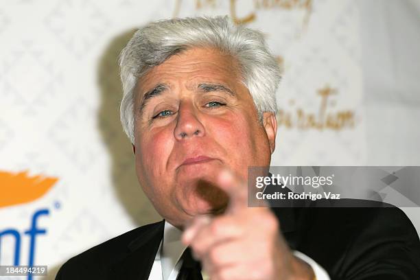 Host Jay Leno attends the 10th Annual Alfred Mann Foundation Gala on October 13, 2013 in Beverly Hills, California.