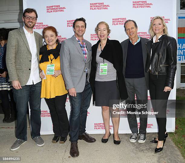 Hamptons International Film Festival Artistic Director David Nugent, Karen Durbin, Raul Esparza, Nancy Gerstman, Michael Halsband, and Hamptons...