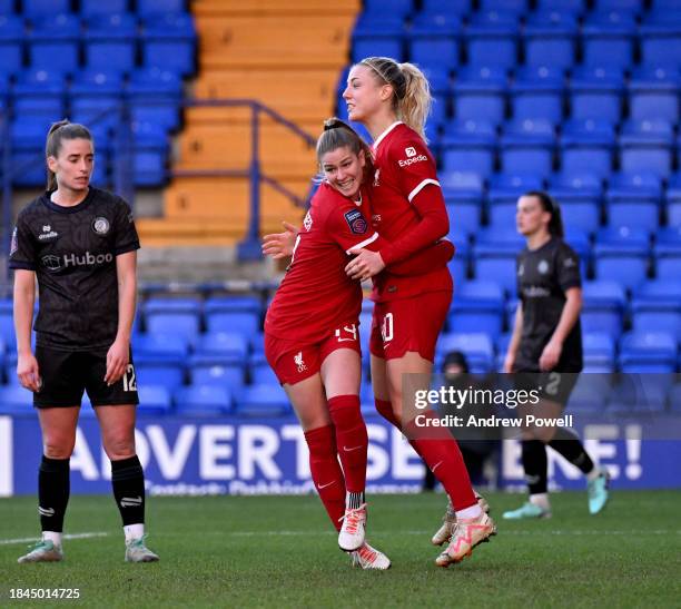 Sophie Roman Haug of Liverpool Women celebrating afterscoring the equalising goal making the score 1-1 during the Barclays Women´s Super League match...