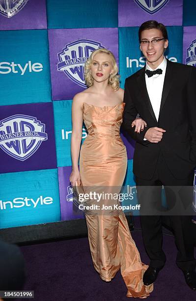 Scarlett Johansson and her twin brother, Hunter during 2005 InStyle/Warner Bros. Golden Globes Afterparty - Arrivals at Beverly Hills Hilton in...