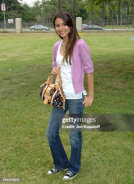 Victoria Justice during "A Time for Heroes" Carnival Hosted By Disney - Arrivals at Wadsworth Theater in Westwood, California, United States.