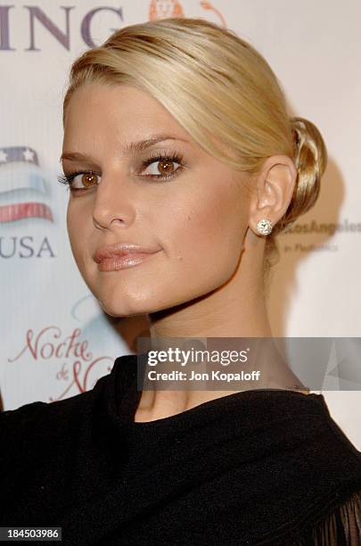 Jessica Simpson during Childrens Hospital Los Angeles 2nd Noche de Ninos Gala Honoring Johnny Depp - Arrivals at Beverly Hilton Hotel in Beverly...