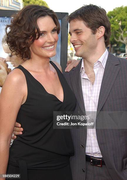 James Marsden and wife Lisa Linde during "The Notebook" World Premiere - Arrivals at Mann Village Theatre in Westwood, California, United States.