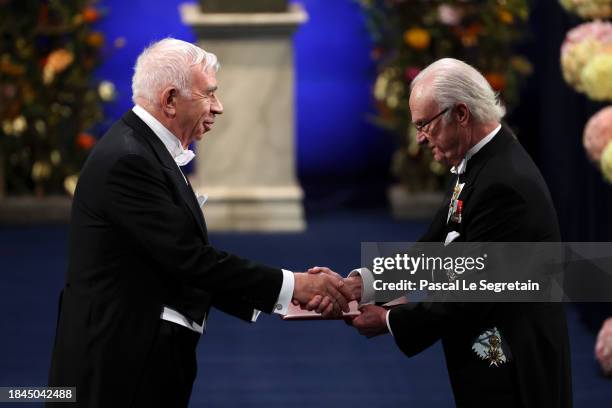 Aleksey Yekimov receives The Nobel Prize in Chemistry 2023 from King Carl XVI Gustaf of Sweden at the Nobel Prize Awards Ceremony 2023 at Stockholm...