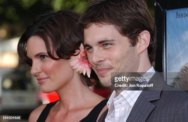 James Marsden and wife Lisa Linde during "The Notebook" World Premiere - Arrivals at Mann Village Theatre in Westwood, California, United States.