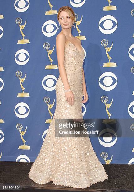 Mischa Barton during 57th Annual Primetime Emmy Awards - Press Room at The Shrine in Los Angeles, California, United States.
