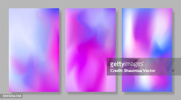 bildbanksillustrationer, clip art samt tecknat material och ikoner med set of blurred gradient colors abstract background - a4 papper