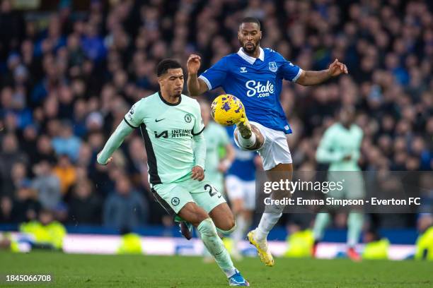 Beto of Everton in action during the Premier League match between Everton FC and Chelsea FC at Goodison Park on December 10, 2023 in Liverpool,...